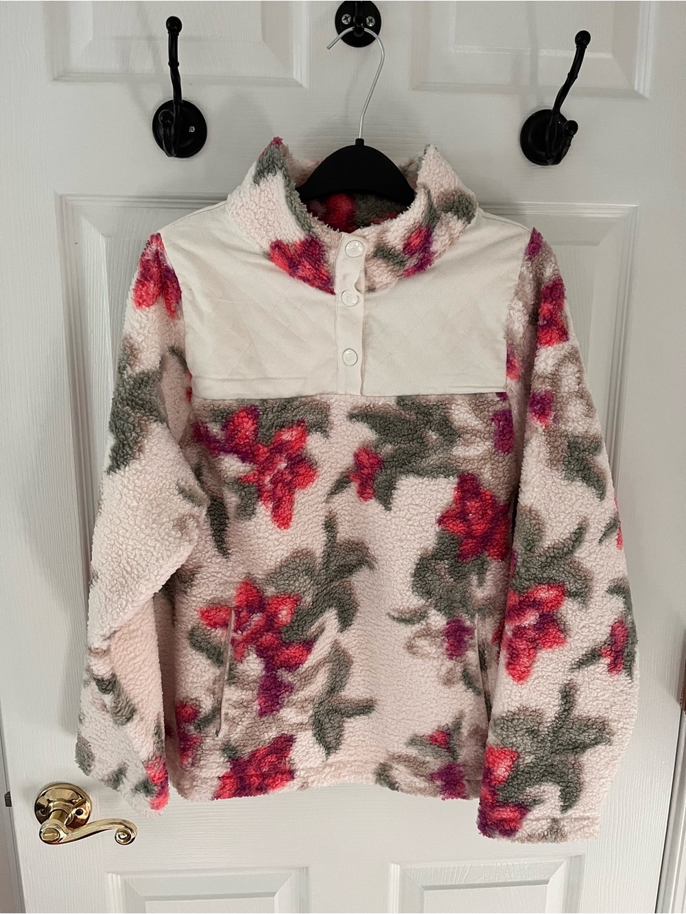 Tommy Bahama Floral Sherpa Pullover Jacket